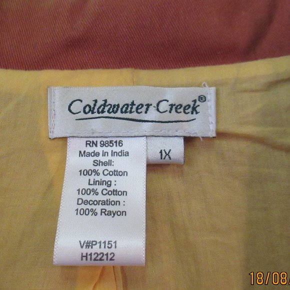 Coldwater Creek  Embroidered Jacket w/ Flowers & Leaves Sz 1X - Picture 4 of 4